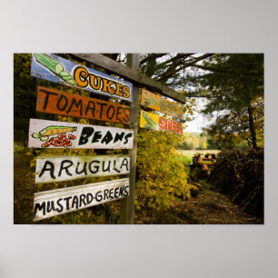 Póster Un puesto de granja en Holderness, New Hampshire.