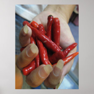 Póster Un Puñado de Chili ... Comida Callejera Tailandesa