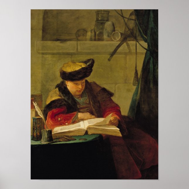 Póster Un químico en su laboratorio (Frente)