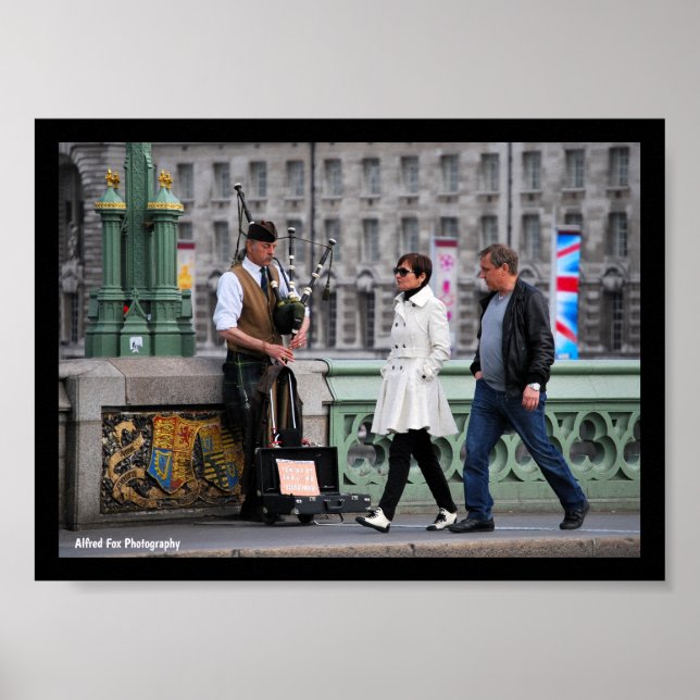 Póster Un recibimiento escocés en Londres (Frente)