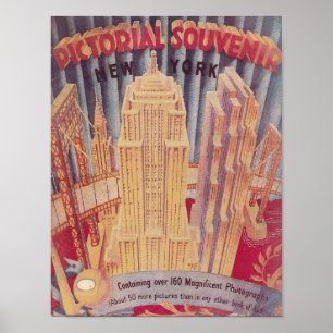 Póster Un recuerdo gráfico de la ciudad de Nueva York