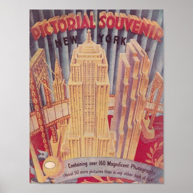 Póster Un recuerdo gráfico de la ciudad de Nueva York (Frente)