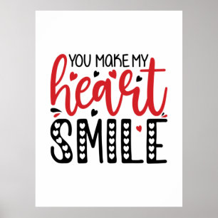 Póster Un regalo de pareja hace sonreír mi corazón