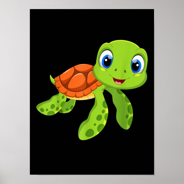 Póster Un regalo de tortuga de bebé de mar (Frente)