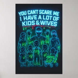 Póster Un regalo divertido para la familia Zombie de papá
