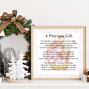 Póster Un regalo precioso de Navidad