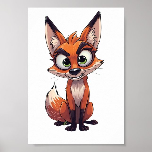 Póster Un renard avec air intéressé (Frente)