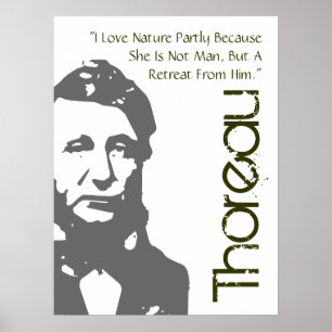 Póster Un retiro del Poster Man Thoreau