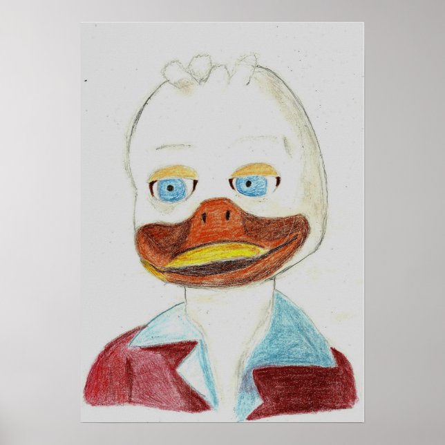 Póster Un retrato de Howard el pato (Frente)