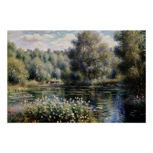 Póster Un rincón del jardín en Montgeron (2)