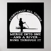 Un río corre por su pesca de mosca