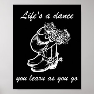 Póster Un Rótulo gráfico gracioso vive de un baile que ap