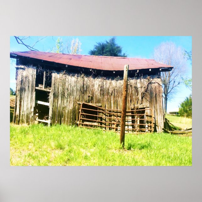 Póster Un rústico Poster de granero de 100 años (Frente)