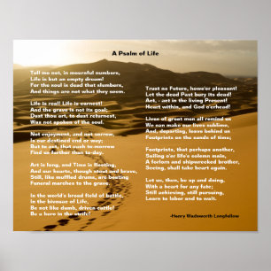 Póster Un salmo de poema inspirador de la vida