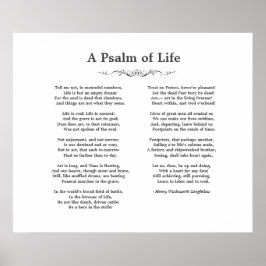 Póster Un salmo del poema de Life Longfellow