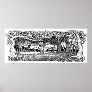 Póster Un salvaje Poster forestal danés