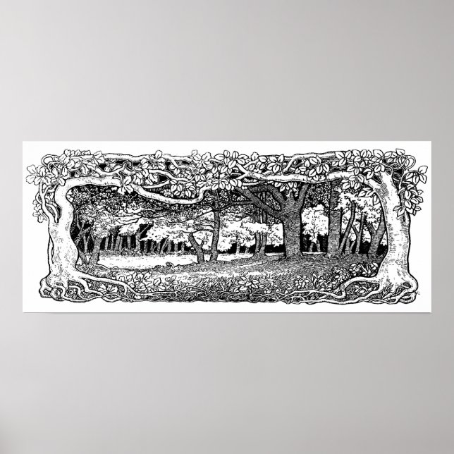 Póster Un salvaje Poster forestal danés (Frente)