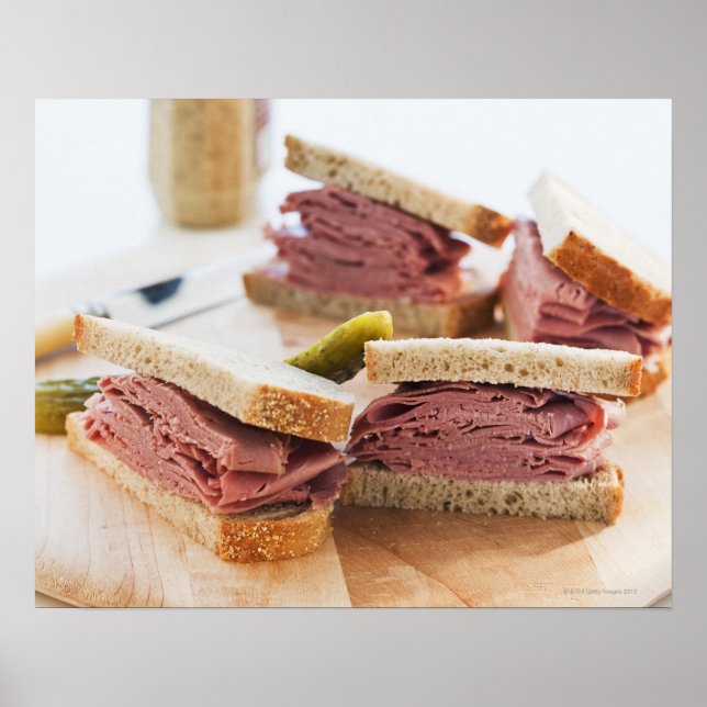 Póster Un sándwich delicioso (Frente)