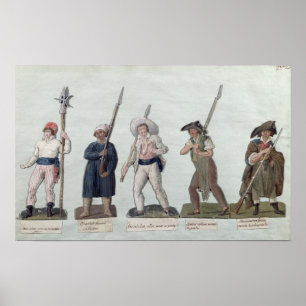 Póster Un Sans Culotte con su Pike, un Carter