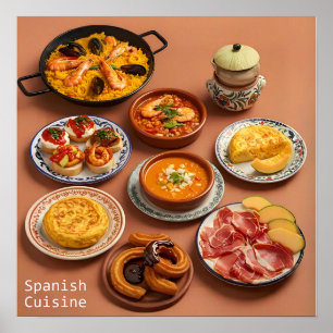 Póster Un sendero de tapas a través de España