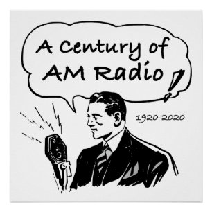 Póster Un siglo de emisiones de radio de AM