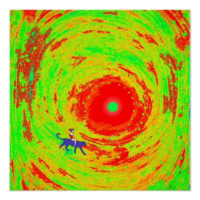 Póster Un sol rojo y un chica (Anverso)