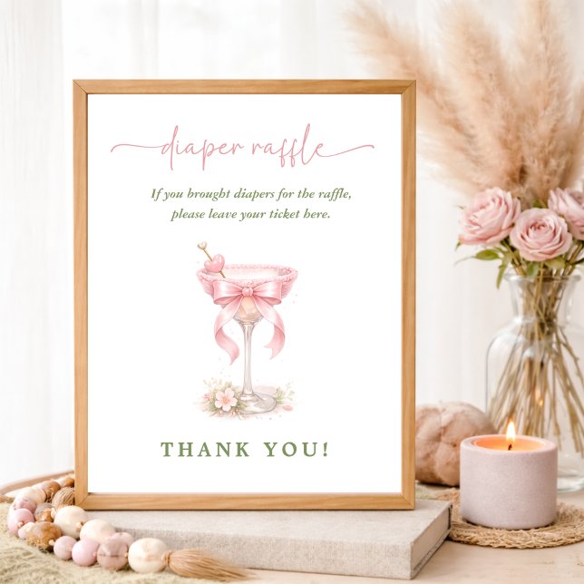 Póster Un Sorteo de Pañales para Baby Shower de Tini One  (Subido por el creador)