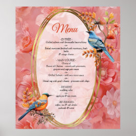 Póster Un suave tono rosado llamado Flores de Peach Fuzz