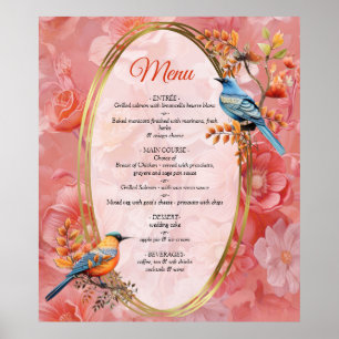 Póster Un suave tono rosado llamado Flores de Peach Fuzz