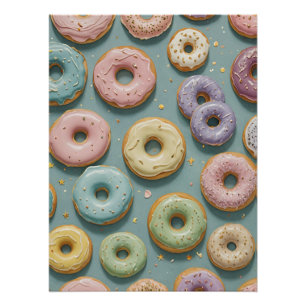 Póster Un sueño caprichoso de donas pastel
