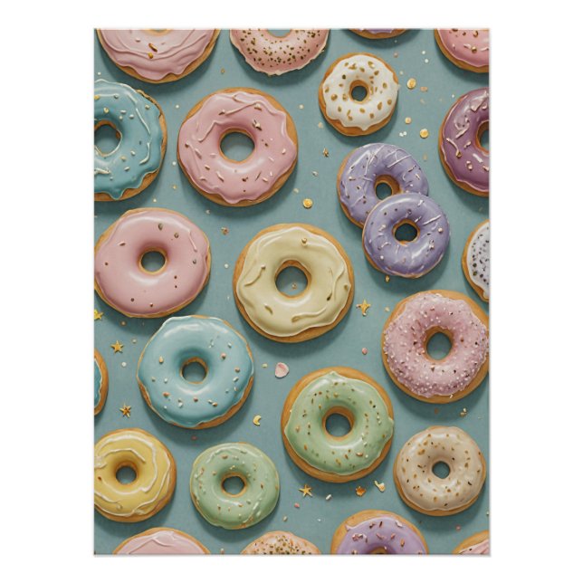 Póster Un sueño caprichoso de donas pastel (Anverso)