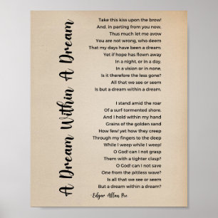 Póster Un sueño dentro de un poema de ensueño