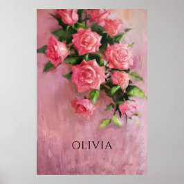 Póster Un Sueño Personalizado en Tonos de Rosa