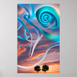Póster Un sueño tejido en las nubes