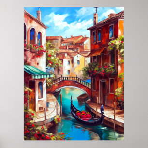 Póster Un sueño veneciano   Gondola en el Gran Canal