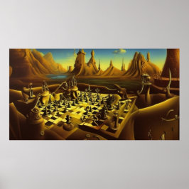 Póster Un surrealista y moderno personaje abstracto de ta