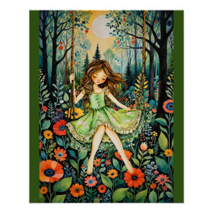 Póster Un Swing En La Naturaleza Persigue A Los Blues