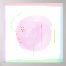 Póster Un Swirl Rosa Suave