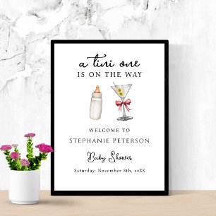 Póster Un Tini Está En Camino Pink Martini Baby Shower