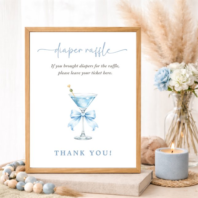 Póster Un Tini One Coquette Bow Baby Shower Sorteo de Pañ (Subido por el creador)