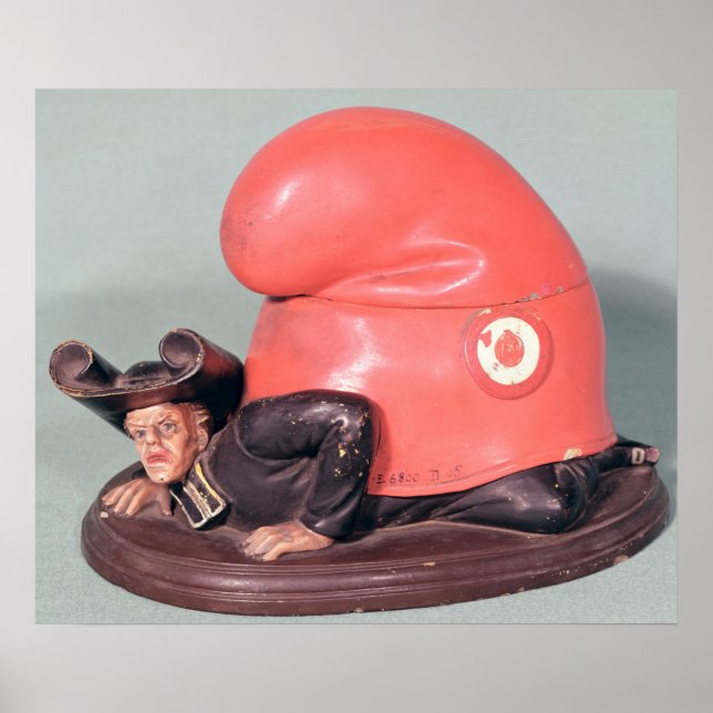 Póster Un tintero o una olla de tabaco (Frente)