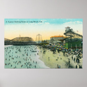 Póster Un típico lugar de baño en la playa