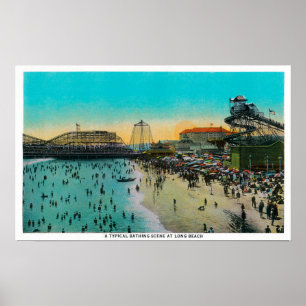 Póster Un típico lugar de baño en Long Beach