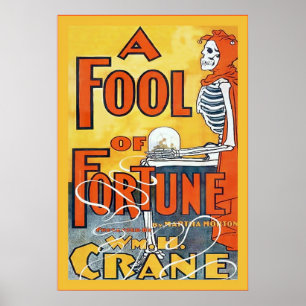 Póster Un Tonto De Fortuna ~ Poster De Teatro Vintage