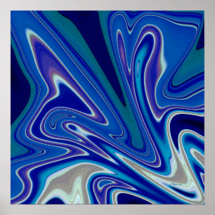 Póster Un toque de azul