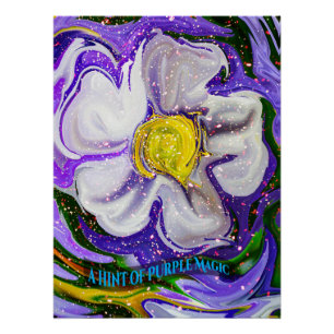 Póster Un toque de magia púrpura - poder floral