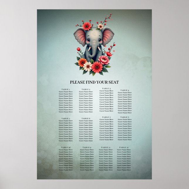 Póster Un toque de verano: El elefante bebé (Frente)