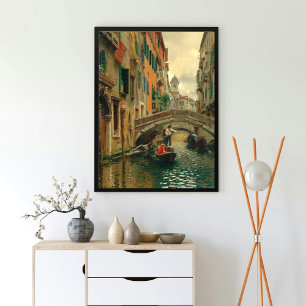 Póster Un tranquilo canal, Venecia