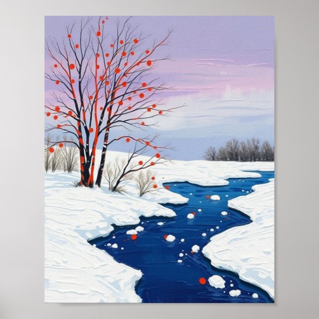 Póster Un tranquilo día de invierno (Frente)