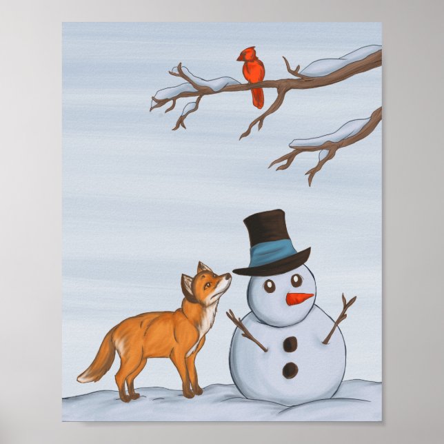 Póster Un tranquilo día de nieve (Frente)